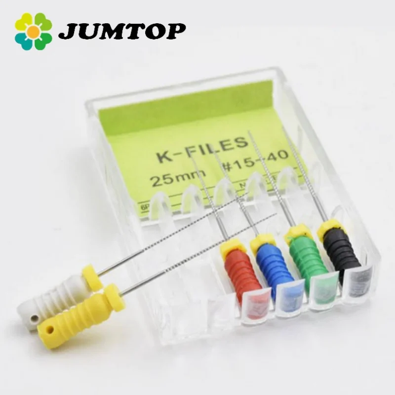 JUMTOP Hand Use Dental K Files Stainless Steel Endodontic File for Root Canal Treatment