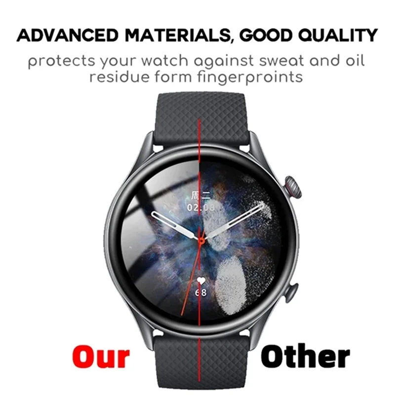 3D Protective Film for Huami Amazfit GTR 4 GTS 4 GTR 3 Pro Full Cover Soft Film Screen Protector Not Tempered Glass