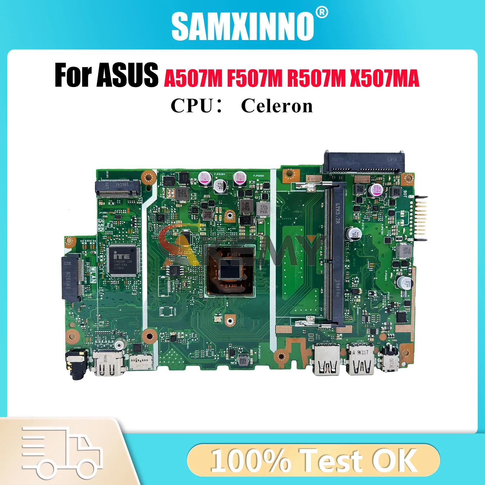 

X507MA Материнская плата для ноутбука ASUS VivoBook A507M X507MA F507M X507M R507M Материнская плата для ноутбука с процессором Celeron 100% tests OK stk
