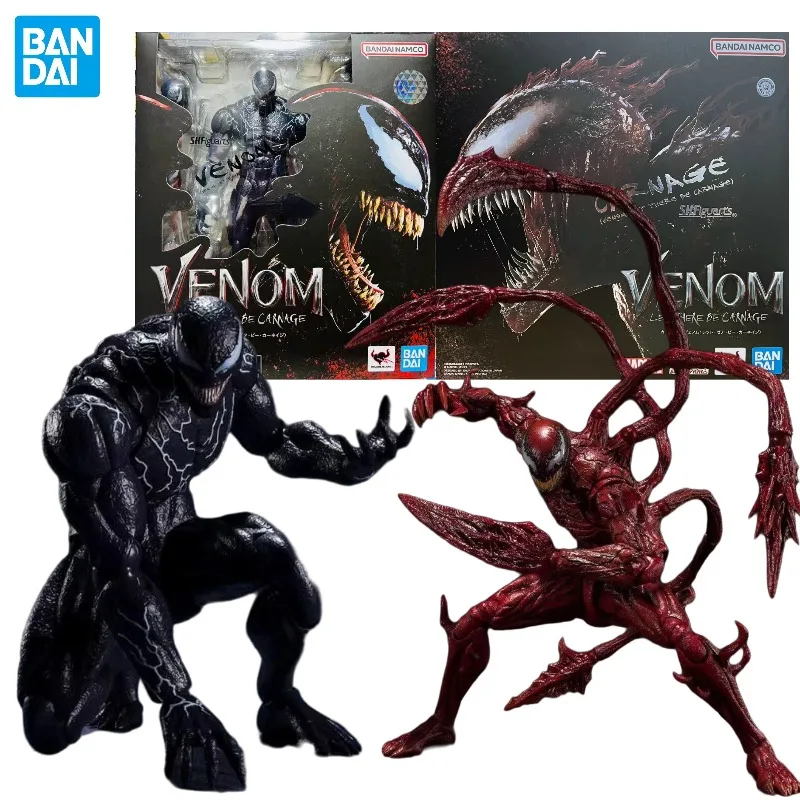 В наличии оригинальная Bandai S.H.Figuarts аниме Marvel Let There Be Carnage Venom CARNAGE аниме фигурка модель игрушки куклы подарки