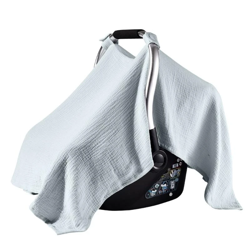 

Soft & Breathable Baby Bassinet Cover Solid Color Comfortable Fit Cotton Safety Seating Protector for Travel and Outdoor