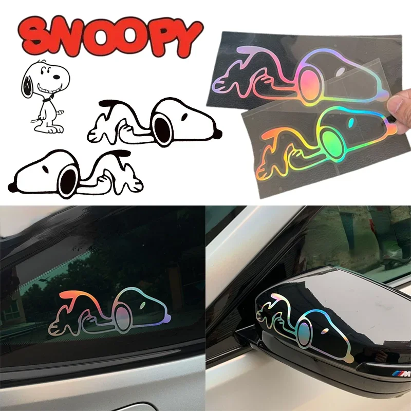 

Kawaii Snoopy Автомобильная наклейка животные Стикеры для стайлинга украшения покрывающая пленка для корпуса автомобиля Креативные аксессуары для декора