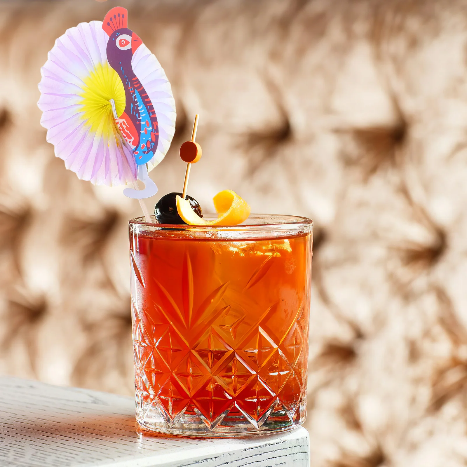 

100pcs Cocktail Drink Umbrellas Paper Umbrella Picks Tropical Beverage Decorative Umbrellas Lightweight Portable