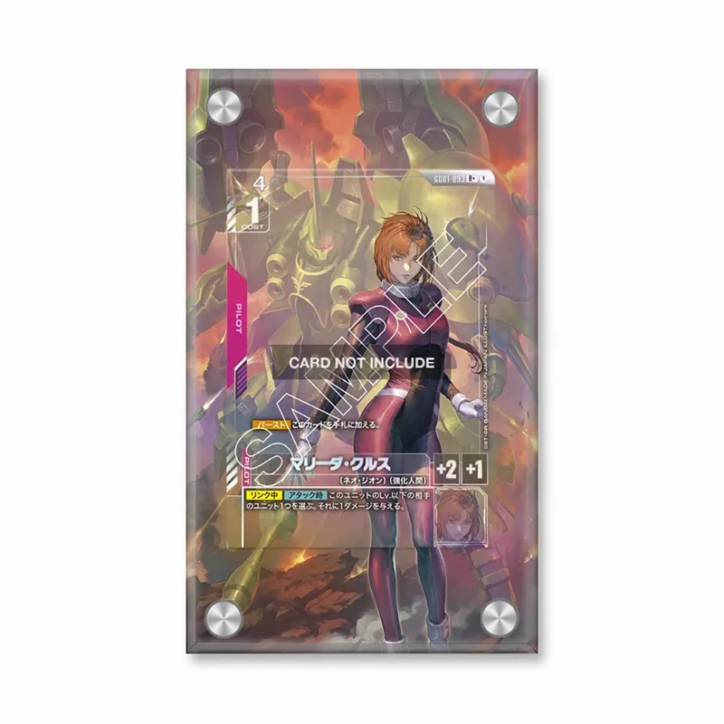 Art Display for Gundam Card Game Newtype Rising Marida Cruz Anime Art Fans Gift Recyclable Acrylic Protective Case Keychain view 4
