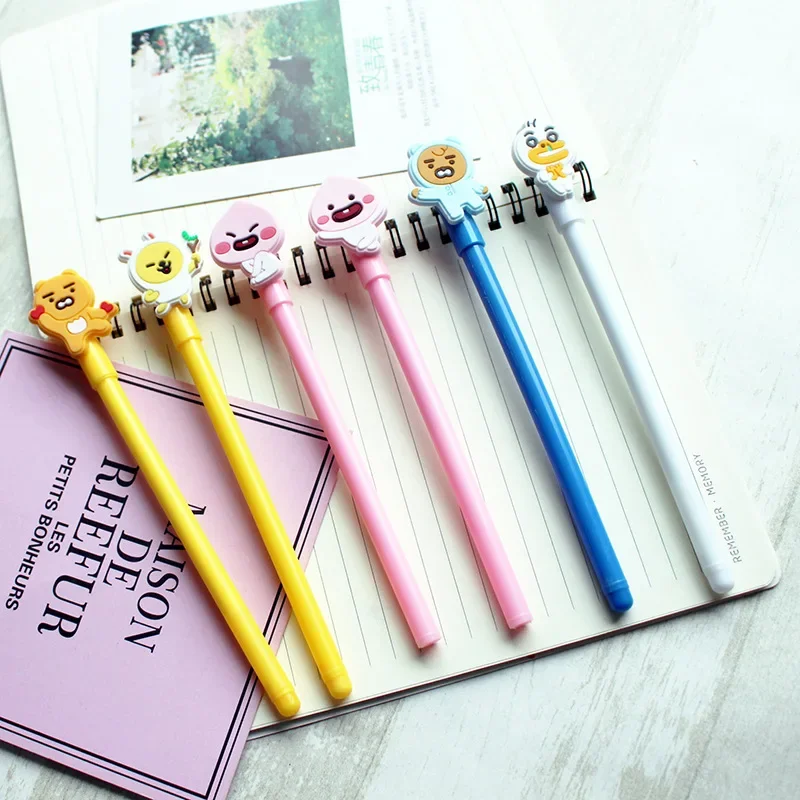 

50pcs Korean Popular Stationery Creative Cartoon Neutral Ball Point Pen Student Water-based Pen Black Signature Pen Wholesale