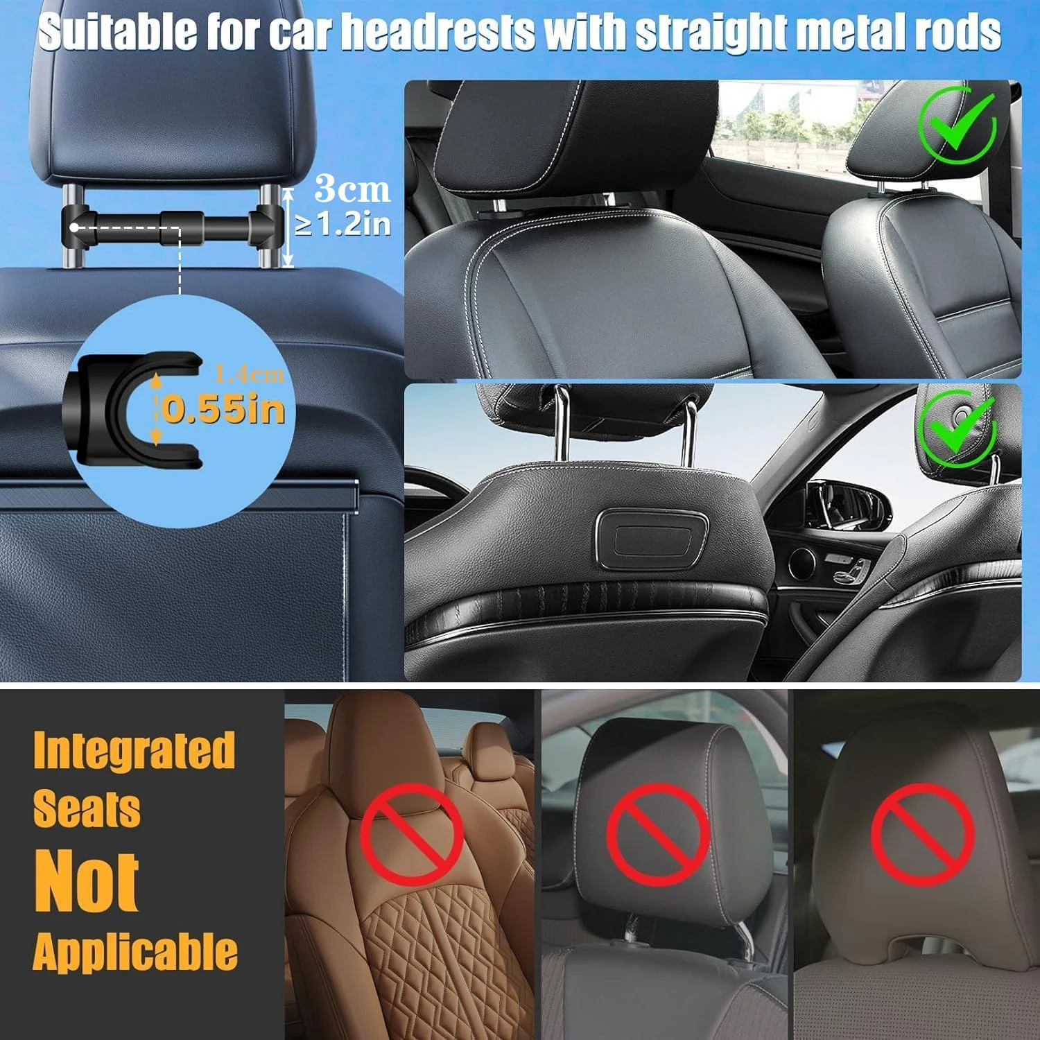 حامل لوحي لمسند رأس السيارة ال - مراجعة Car Accessories Tablet Holder وسعره