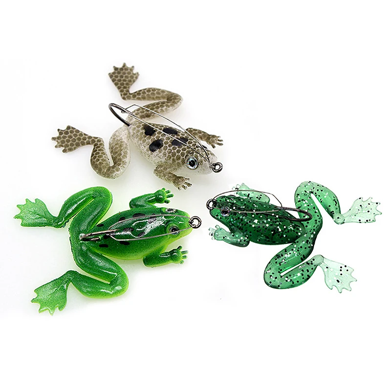 4.5g/6cm Frog Type Topwater Lure Silicone Thunder Fishing Lure Double Propeller Soft Bait Artificial Wobbler For Fishing