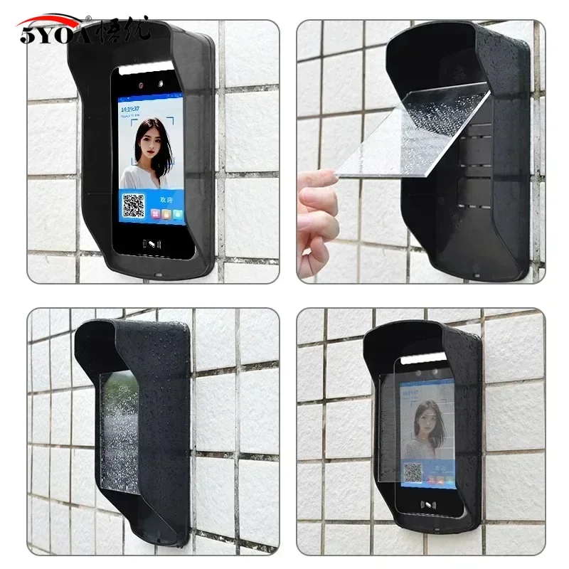 5YOA Waterproof Case Plastic Rain Protector Outdoor Rainproof Cover Protection Access Control Doorbell Card Reader Sun Shell