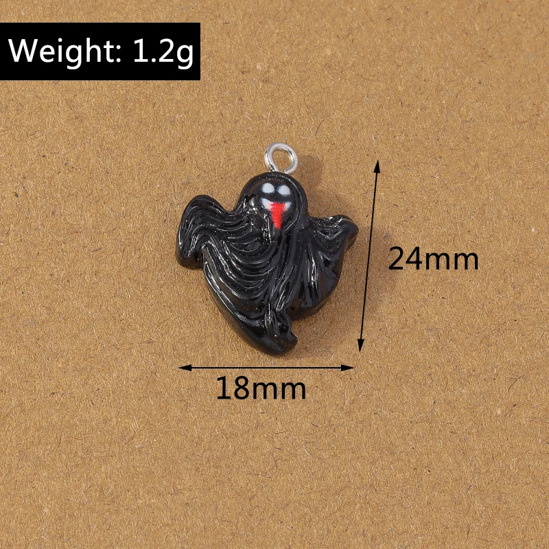 10 Stück niedlichen Harz Halloween Ghost Pumpkin Charms Anhänger für Schmuck machen Halskette Ohrringe DIY Armband Zubehör liefert – Detail 16