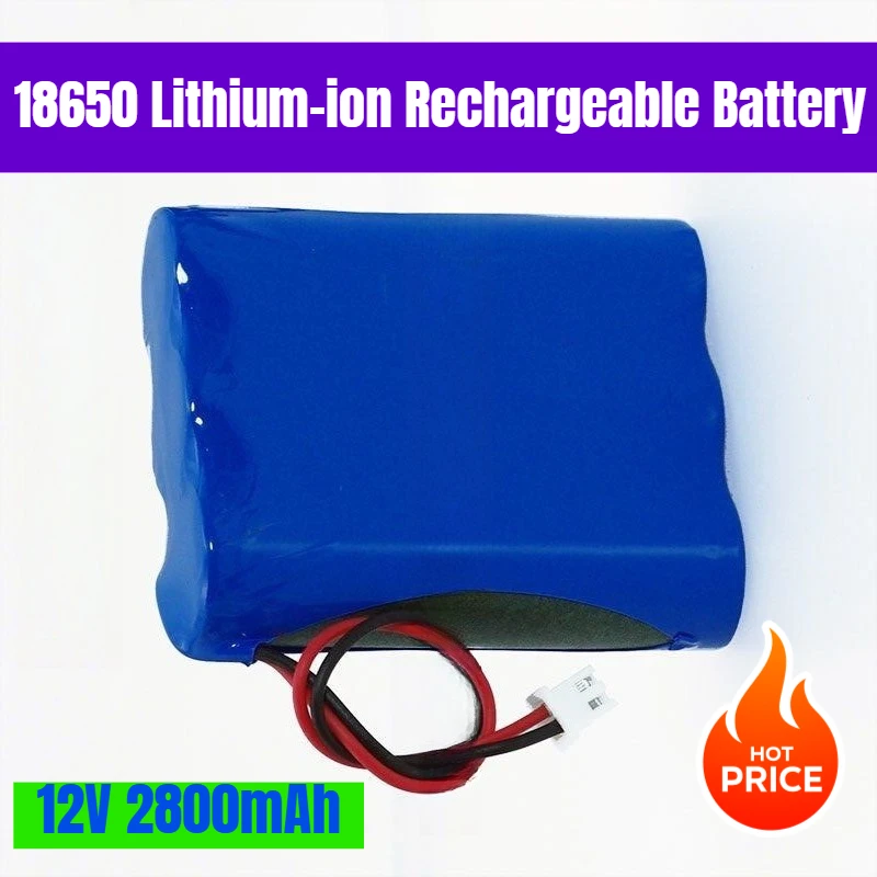 

12V 2800mAh 18650 Lithium-ion Rechargeable Battery Used in Devices Such As Closed-circuit Television Cameras