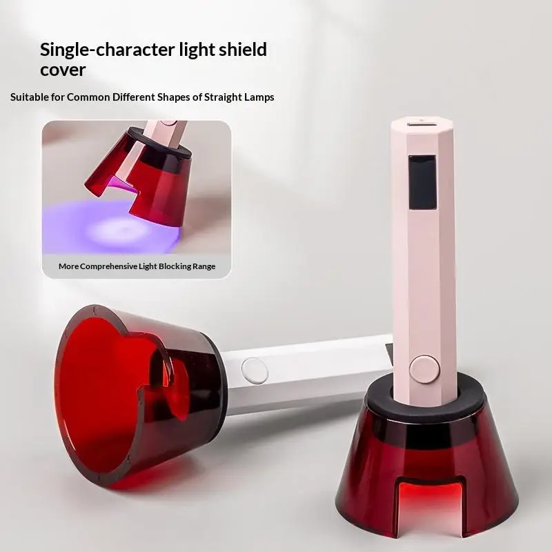Nail UV Light Shield Thick Red Anti Leakage Eye Protection Tool Universal Phototherapy Lamp Blocker for Safe Manicure Process