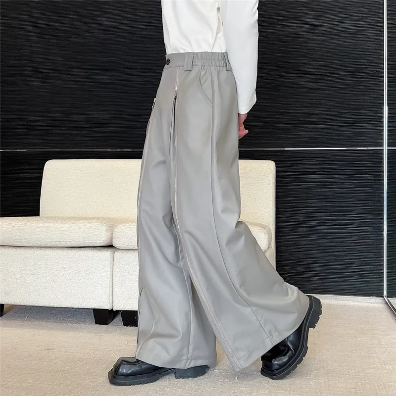 UMI MAO Yamamoto Dark Pants Spring New Trend Wide Straight Leg Pant Men's Women Fashionable Zipper Floor Sweeper Trousers