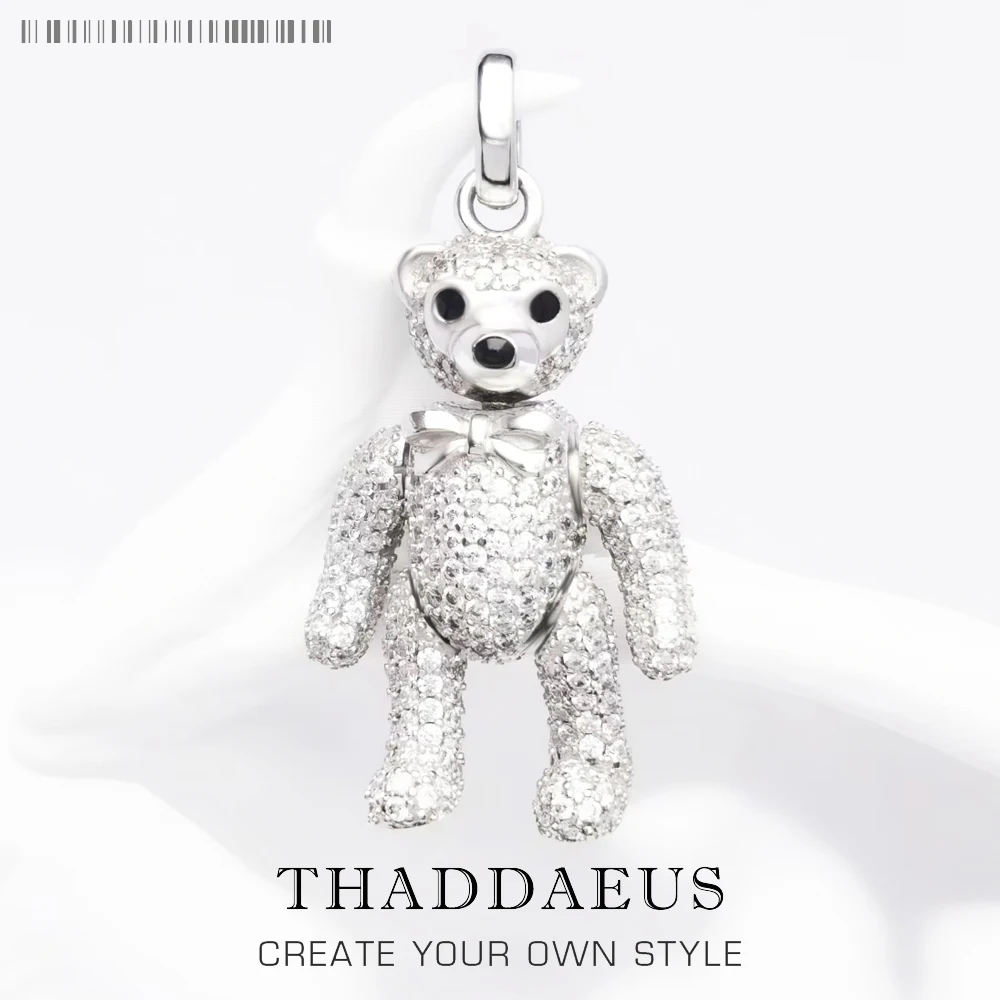 

Кулон плюшевый мишка, весенний новый чистый стерлингового серебра 925 пробы, ювелирные изделия, европейские украшения, милые аксессуары, подарок для женщин