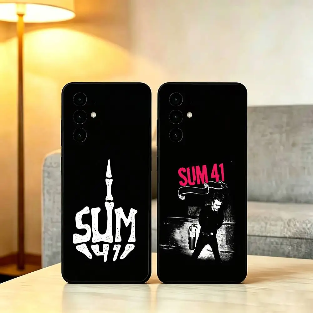 H-Hard-Rock Sum 41 Band Phone Case For Samsung S25,S24,S21,S22,S23,S30,Ultra,S20,Plus,Fe,Soft Black Cover