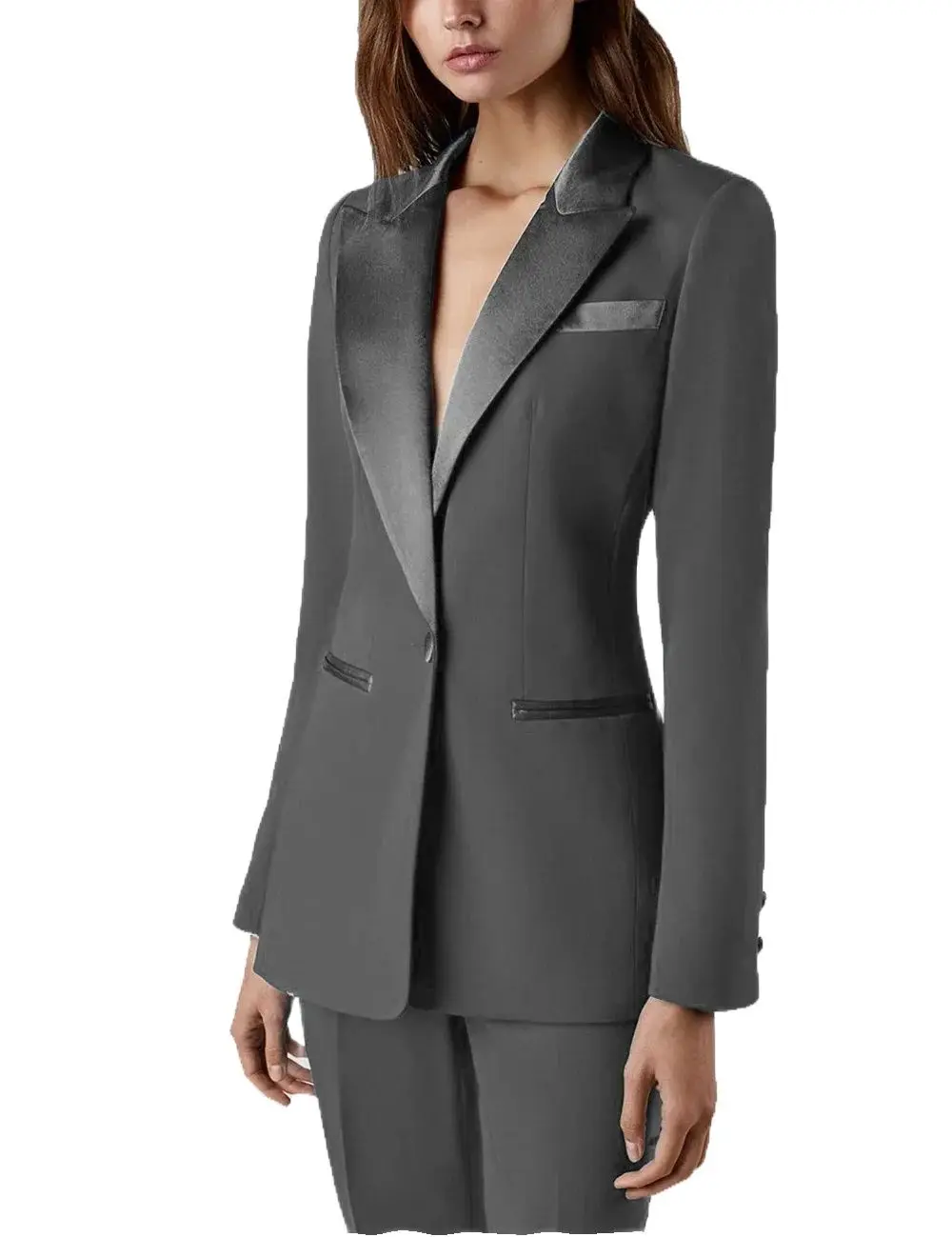 2 Piece Outfits For Women Blazer With Pants Wedding Tuxedos Party Office Work Slim Fit Business Suit