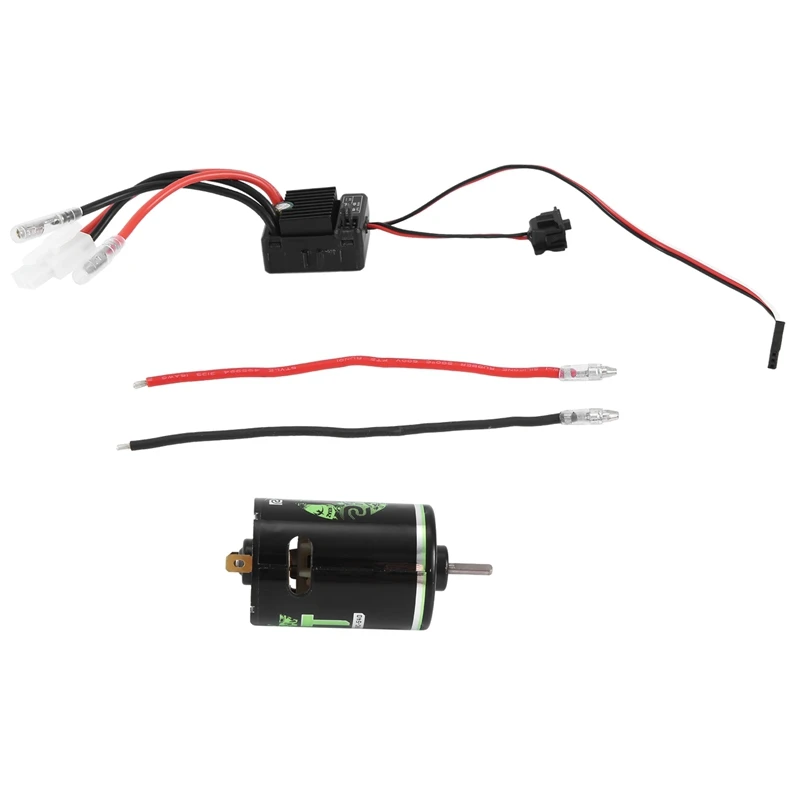

(NEW) 540 Brushed Motor With 1060 Brushed ESC 60A 2-3S Lipo Waterproof Electric Speed Controller For RC 1/10 Car