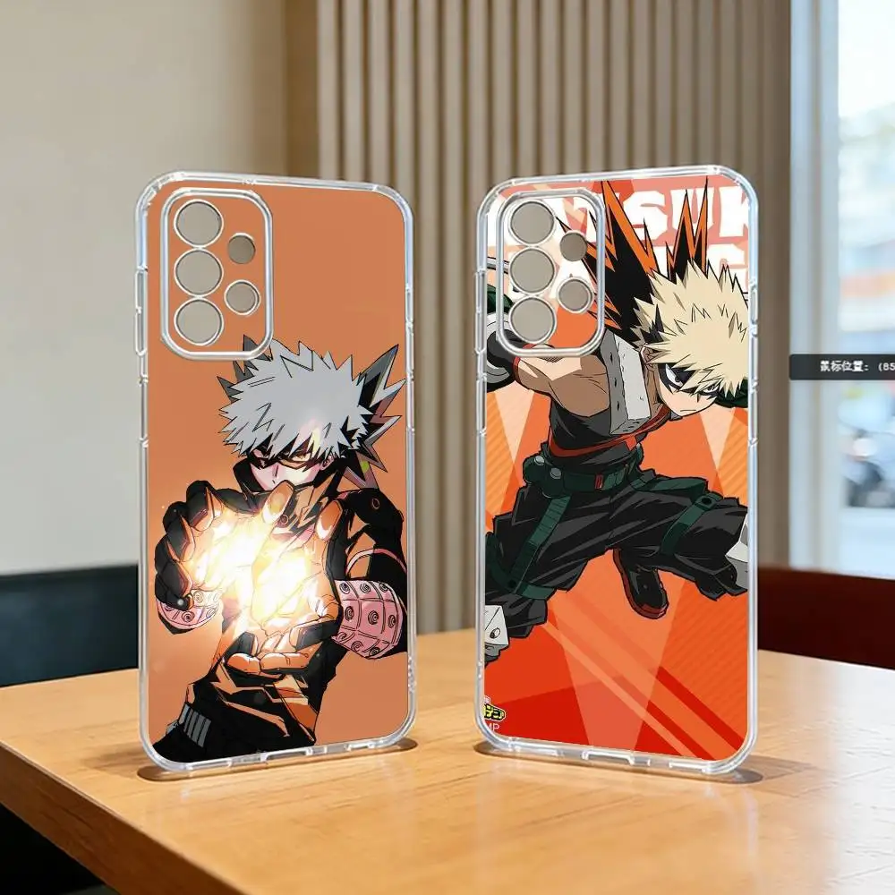 Cool Bakugo My Hero-o Academia Phone Case Transparent Silicone Soft For Samsung S25,S24,S21,S22,S23,S30,Ultra,S20,Plus,Fe