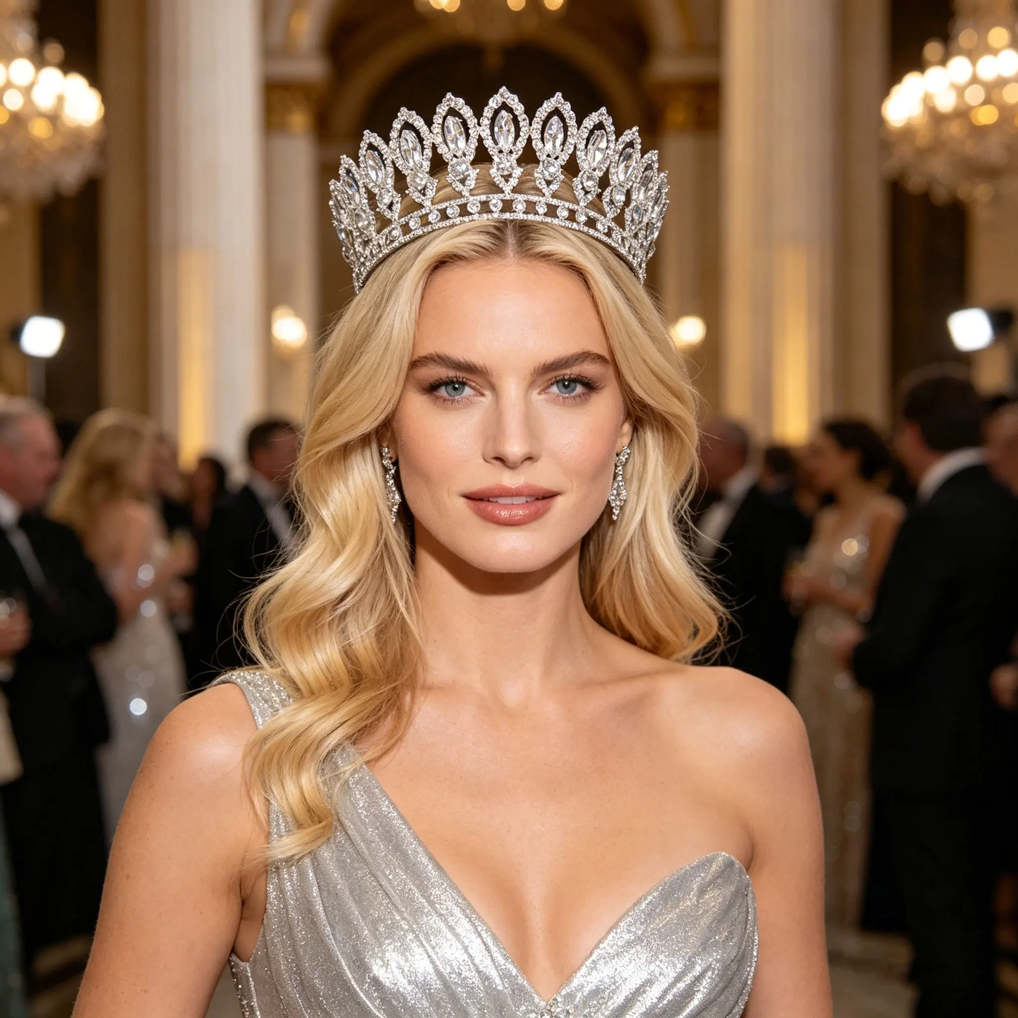 Regal Multi-Color Crystal Tiara Crown - Perfect for Weddings  Photoshoots & Royal Banquets Luxury Crystal Bridal Headpiece