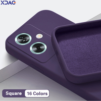 Square Liquid Silicone Case Cover for OPPO A79 A78 A77 A76 A73 A72 5G Lens Protection High Qualtiy Soft Classic Phone Back Shell
