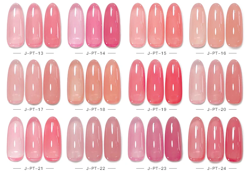 Luxusflasche 15ml Jelly Pink Farbiger Gel-Nagellack Neon Vernis Semi-Permanente Nagelkunst-Zubehör Soak-Off UV-Gel Nagellack – Detail 3