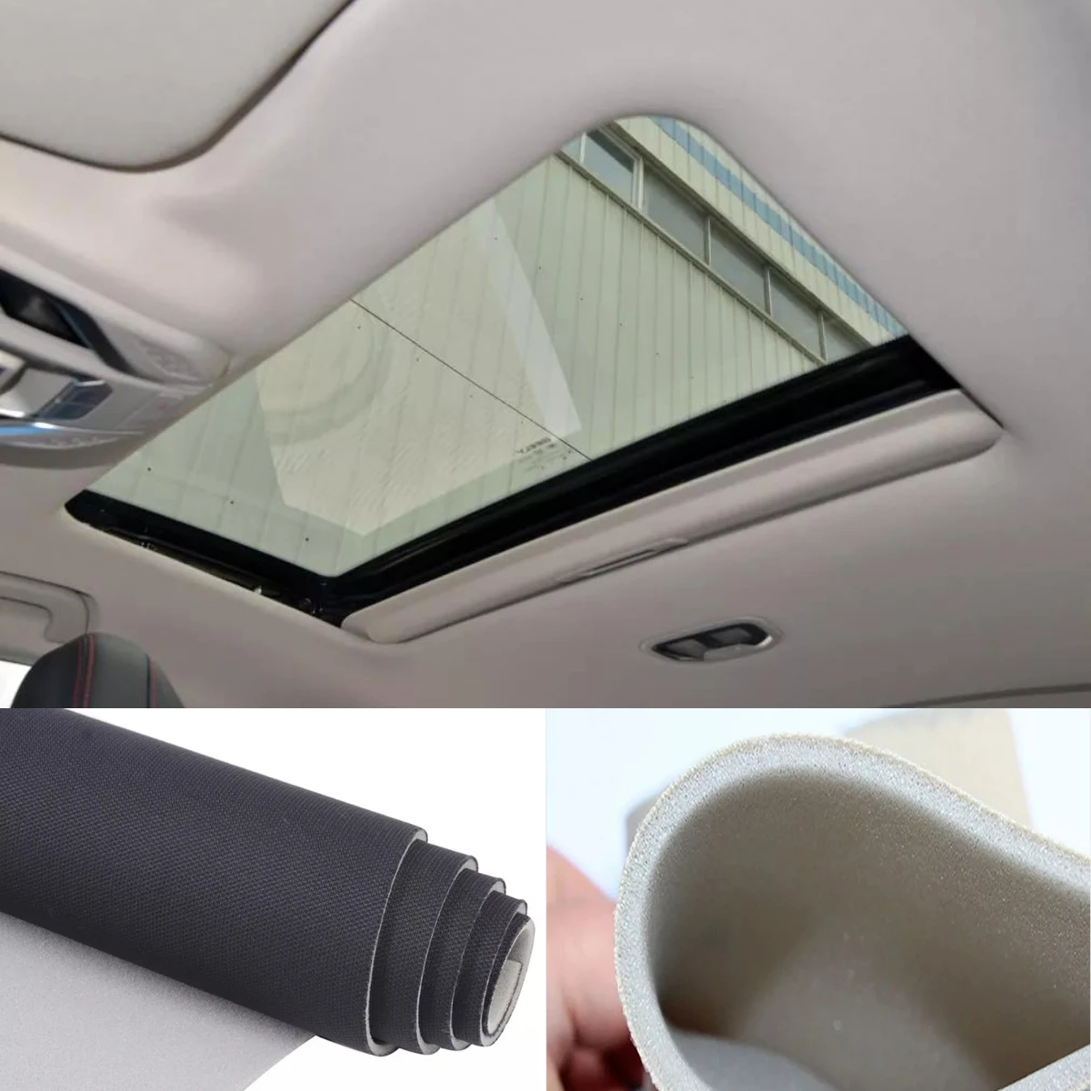Car Interior Ceiling Roof Fabric Auto Cloth Repair Modification with Sponge Refurbishment Universal Car Headliner Fabrics