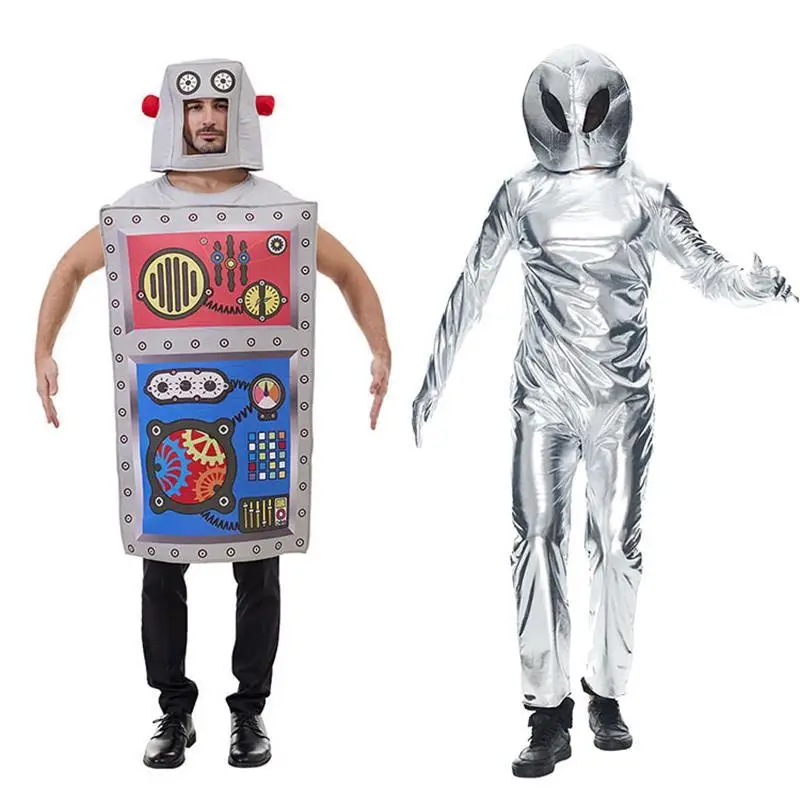 

Костюм инопланетянина робота-ученый на Хэллоуин Tech Par Performance Костюм Roet Женская традиционная одежда для выступления на сцене