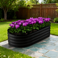 Galvanized Raised Garden Bed Kit, 59 Inch High 6 In 1 Modular Raised Plant Bed For Vegetables Flowers Patio Ground Planter Boxe