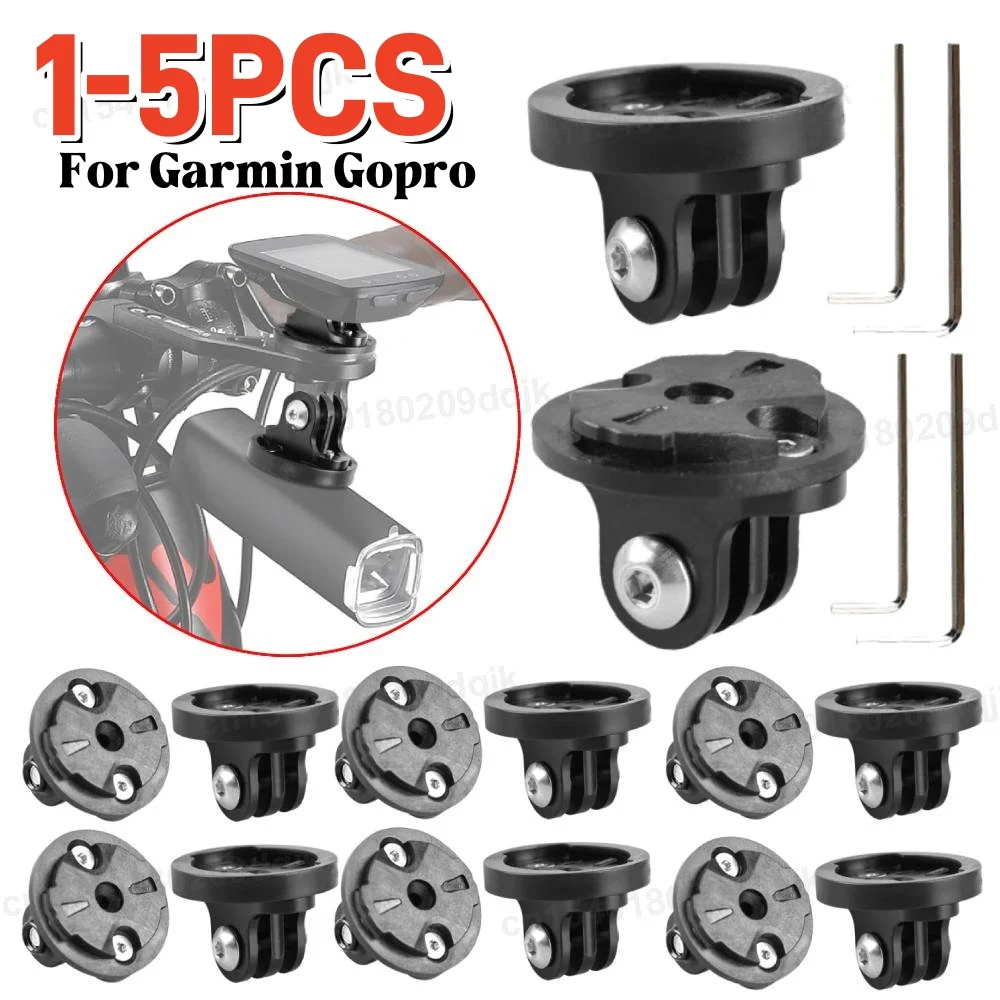 1-5PCS Per Garmin Gopro Bike Computer Supporto Staffa Adattatore In Lega di Alluminio Ciclismo Staffa Luce Anteriore A Sgancio Rapido