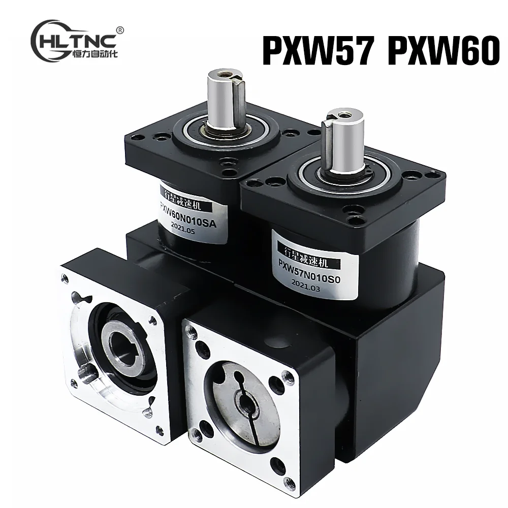 Nema23 Nema24 PXW57 PXW60 Right Angle Planetary Gear Reducer With Reduction Ratio 4 5 6 10 For CNC 57 Stepper 60 Servo Motor