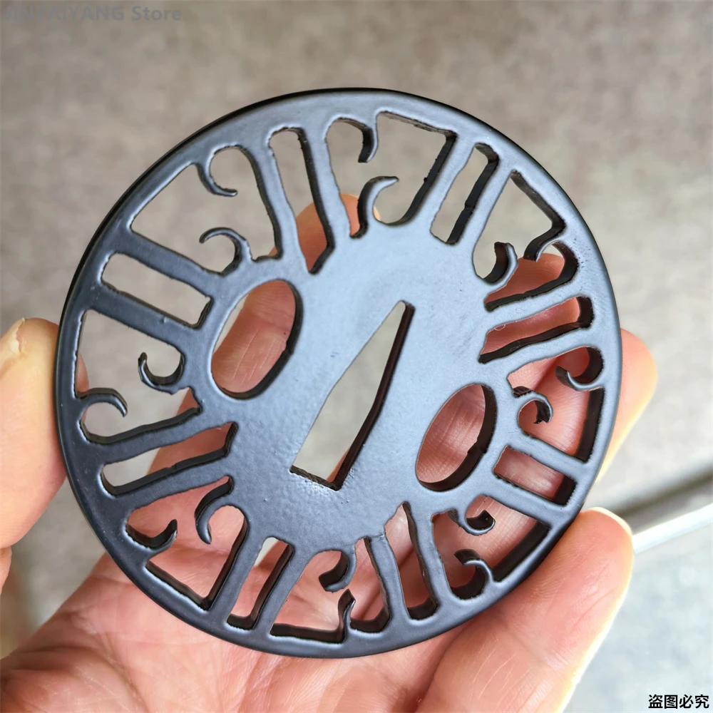 Black Japanese Iron Tsuba Guard For Japan Sword Samurai Katana Handguard Accessories
