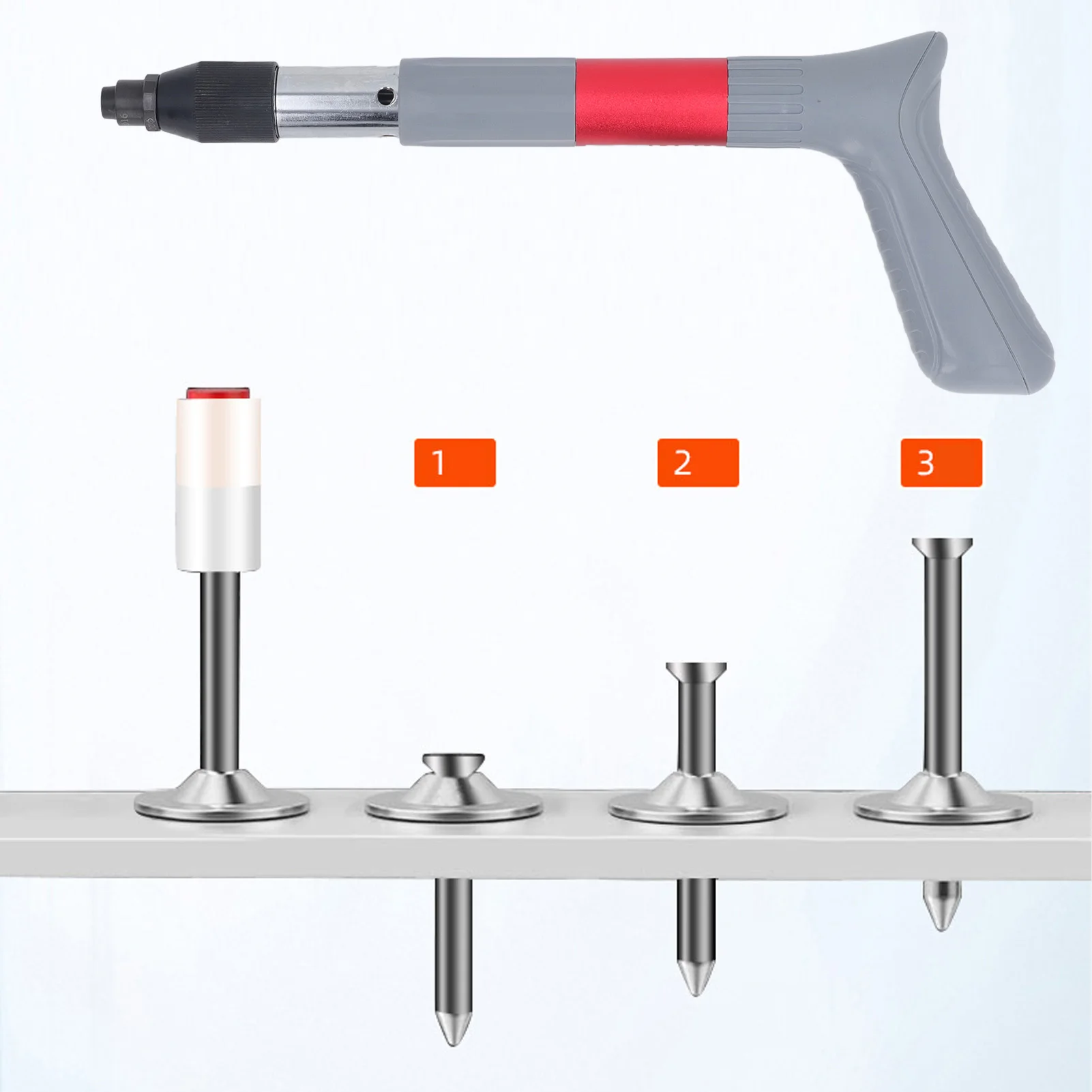 Tragbare Nagelschießmaschine, 0,3 Zoll Munddurchmesser, effiziente, kompakte Nagelschießmaschine, Befestigungswerkzeug, manuell für Zuhause