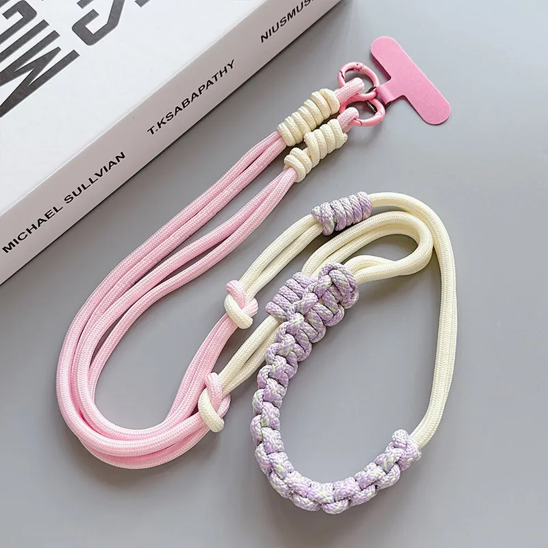 الهاتف المحمول حبل متعدد الوظائف شخصية المنسوجة البوليستر نمط طويل الهاتف المحمول معلقة Crossbody يمكن تعليقها يده الرقبة