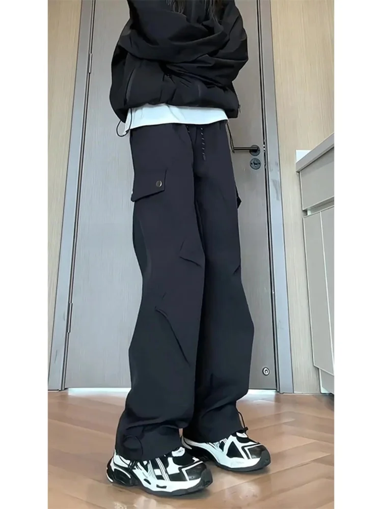 

Bla Функциональная рабочая одежда Брюки Мужские летние тонкие ледяные шелковые модные брендовые свободные прямые повседневные брюки премиум-класса