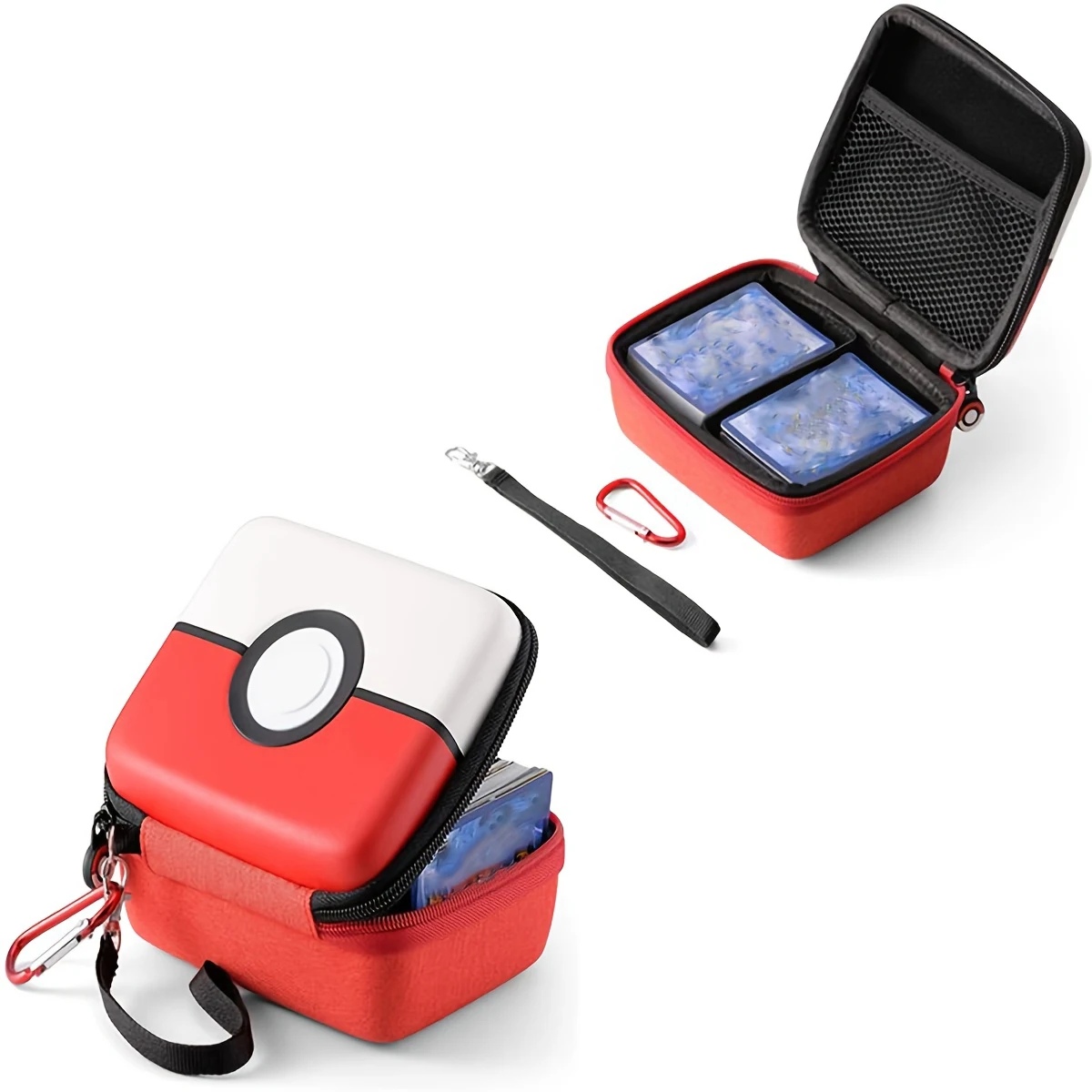 Caixa de armazenamento de casca dura, estojo de transporte para cartões colecionáveis magia ptcg mtg, presentes para meninos e meninas, comporta mais de 400 carros (apenas estojo)