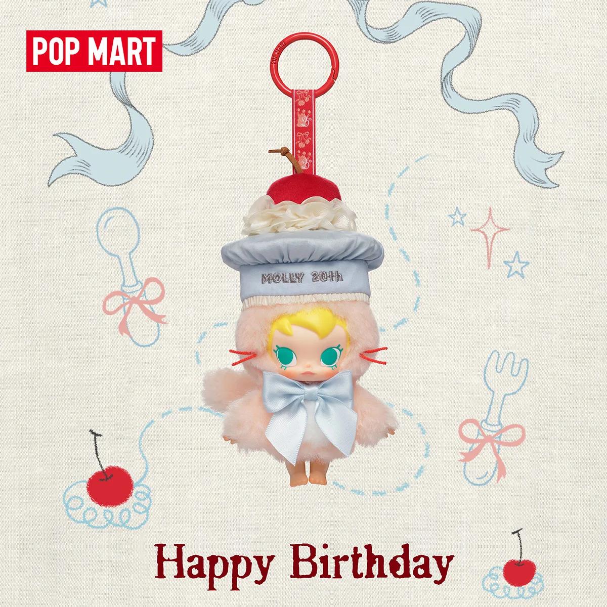 【EU】POP MART Baby Molly 20th Anniversary Vinyl Plüsch-Blisterpack Blindbox Sammelfigur Süßes Geschenk