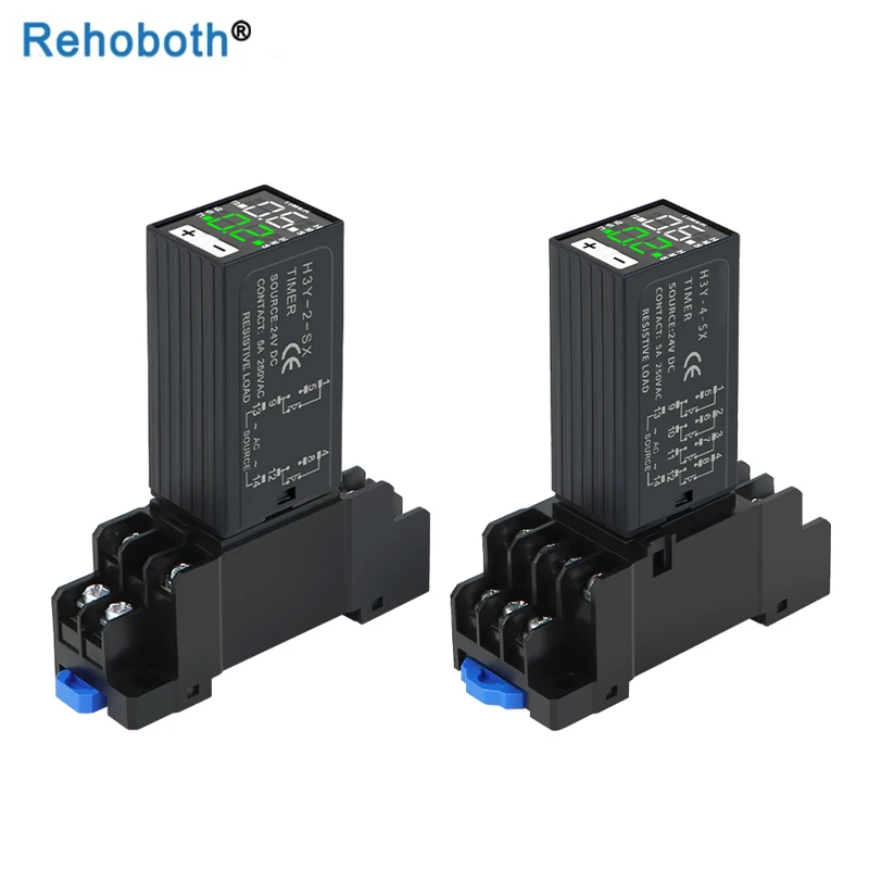 JSZ6 소형 디지털 디스플레이 H3Y-2/4 더블 타임 릴레이 사이클 타임, 기본 제어 지연, 12V 24V 220V