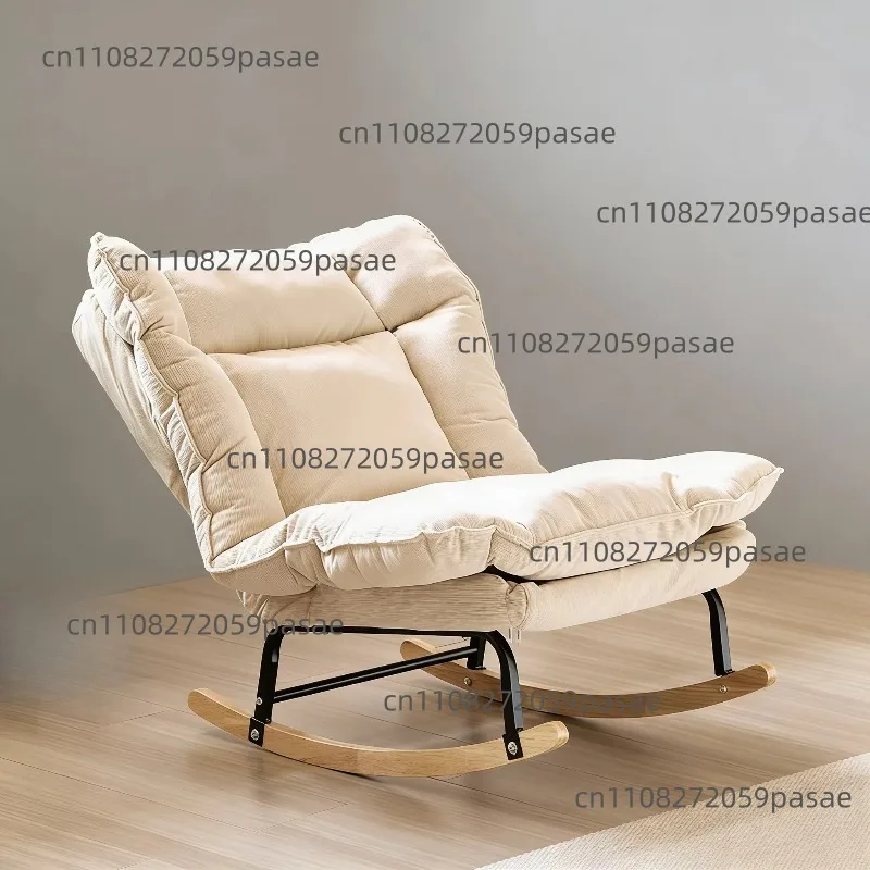 Adult Vintage-Style Lounge Chair: Single-Seater Sofa for Living Room or Balcony, Rocking Chair