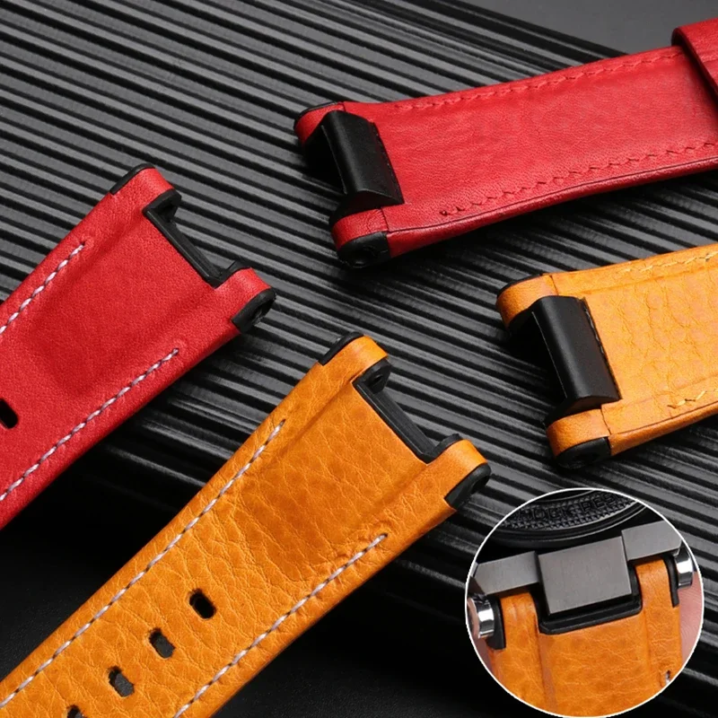 Cinturino per orologio in pelle di tela da uomo 26MM per Casio GST-B100 S130 W300GL 400G W330 GST-W120L s120 W130L S100 Series accessori per orologi