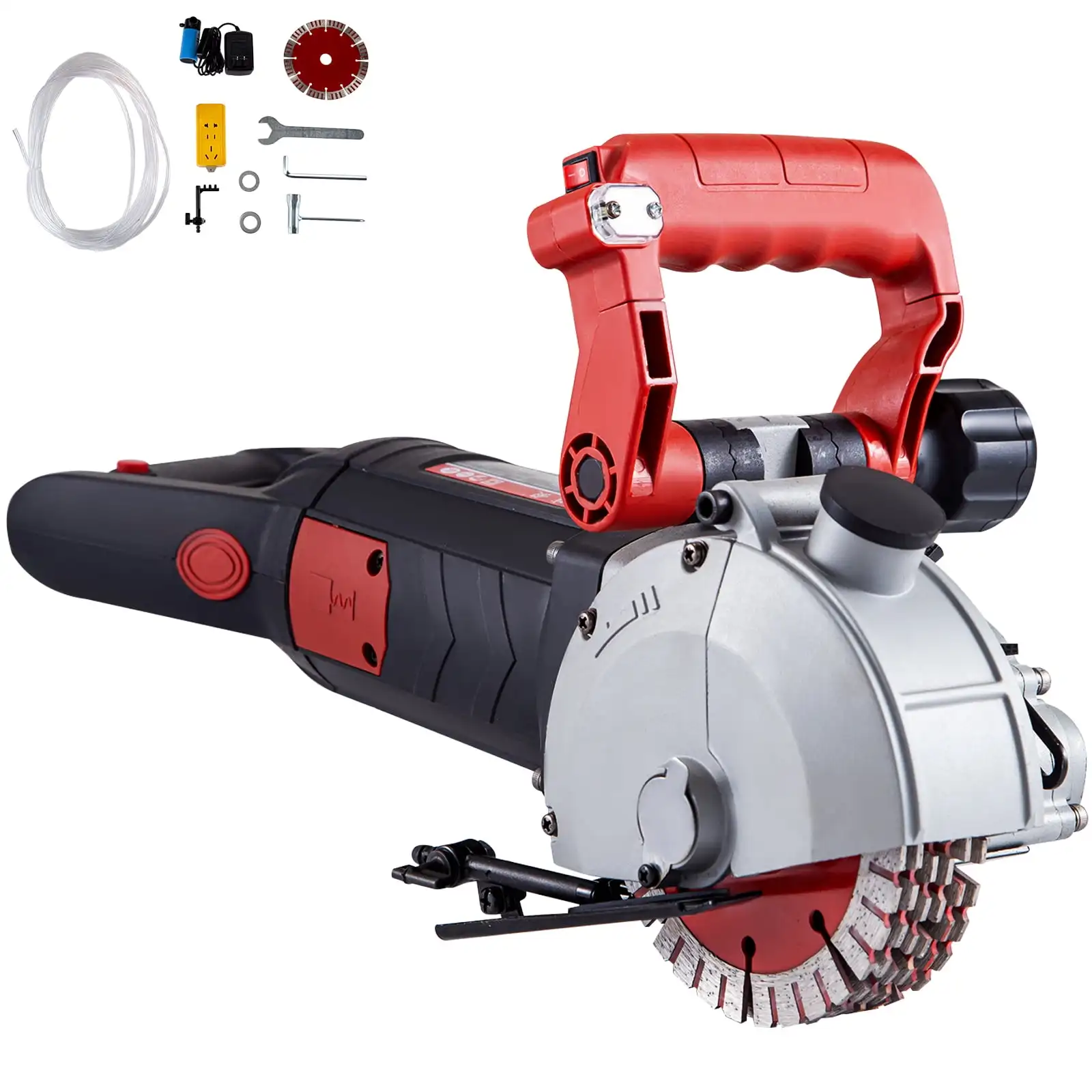 Wall Chaser 4800W 42 mm Cutting Width ,Wall Groove Cutting Machine 41MM Cutting Depth,Wall Slotting Machine With 8 Saw Blades