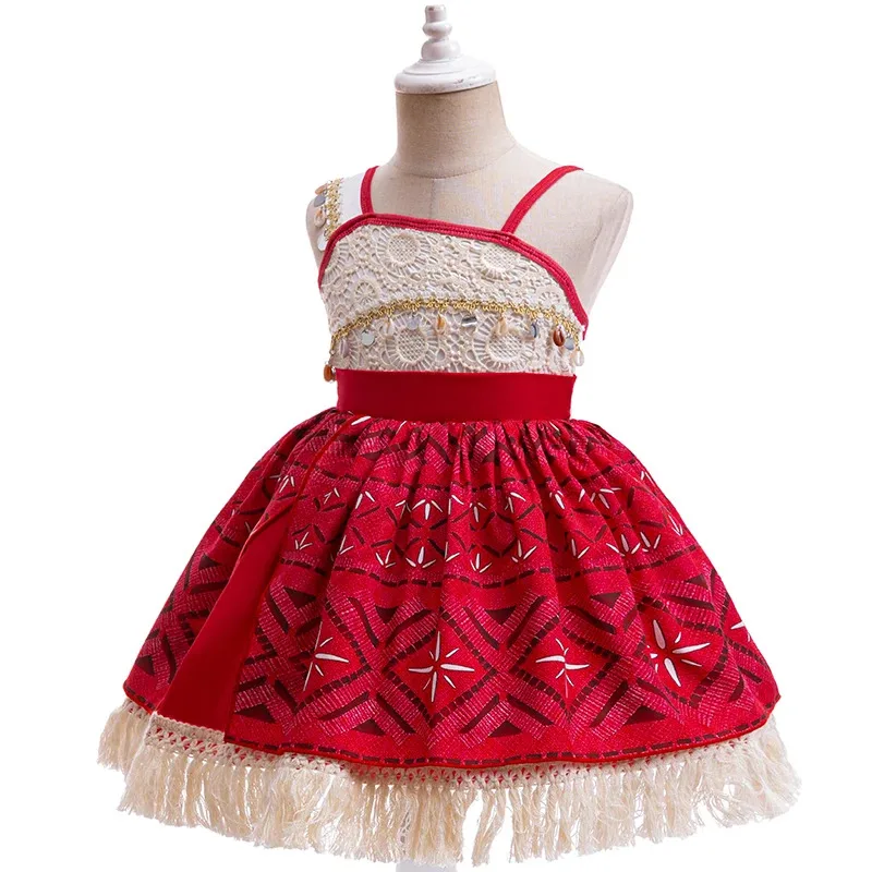 El más nuevo película Disney princesa Moana 2 vestido niñas Cosplay Vaiana carnaval fiesta océano aventura disfraz niños ropa elegante traje