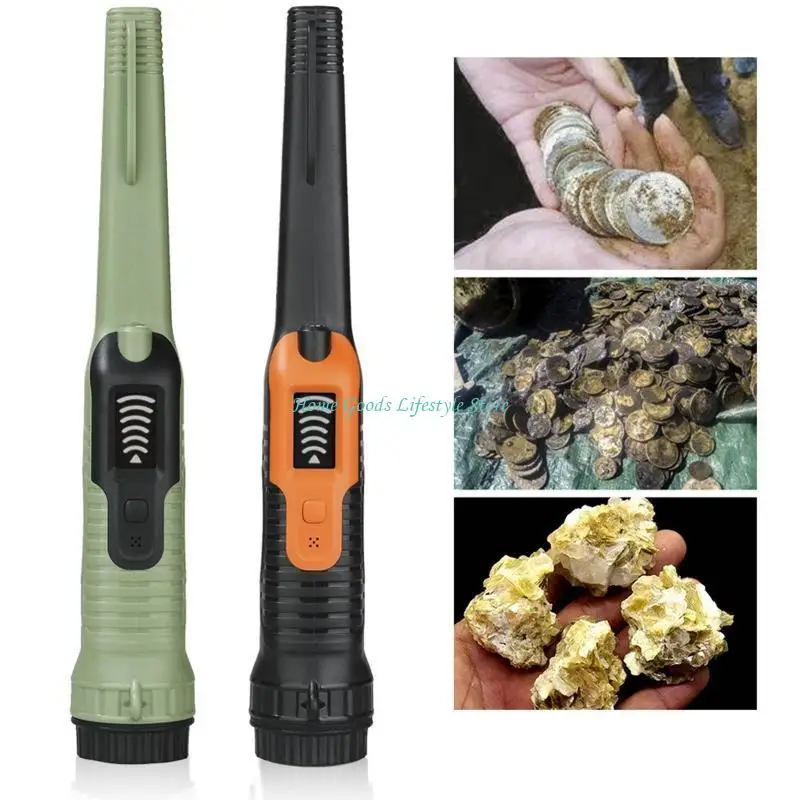 E74E 금속 감지기 Pinpointer LCD가 높은 감도 360 ° 스캐닝 사운드/진동 표시 홀스터와 방수 디스플레이 방수