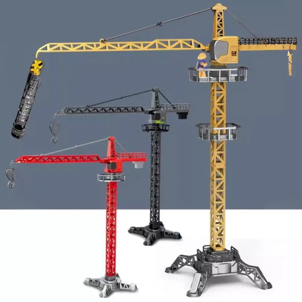 Modèle de simulation de grue à tour, chargeuse, tracteur, véhicule d'ingénierie, jouet, excavatrice, voiture moulée sous pression, modèle de construction