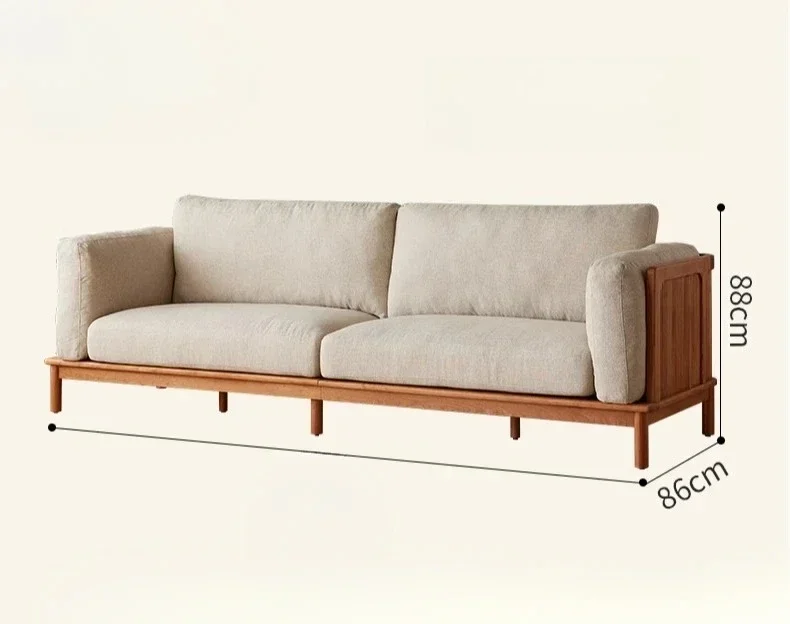 

Антикварный диван из североамериканской вишни, простой, для отдыха, прямой, многоместный, для дома.