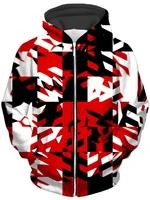 Sudadera con capucha colorida con estampado 3D para hombre, abrigo informal con cremallera, talla grande, Y2K