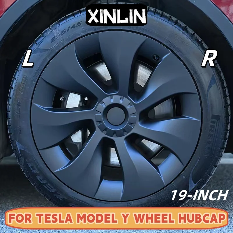 4PCS HubCap 19 Inch Wheel Caps Automobile Performance Replacement Hub Cap Full Rim Cover Accessories For Tesla Model Y 2020-2024