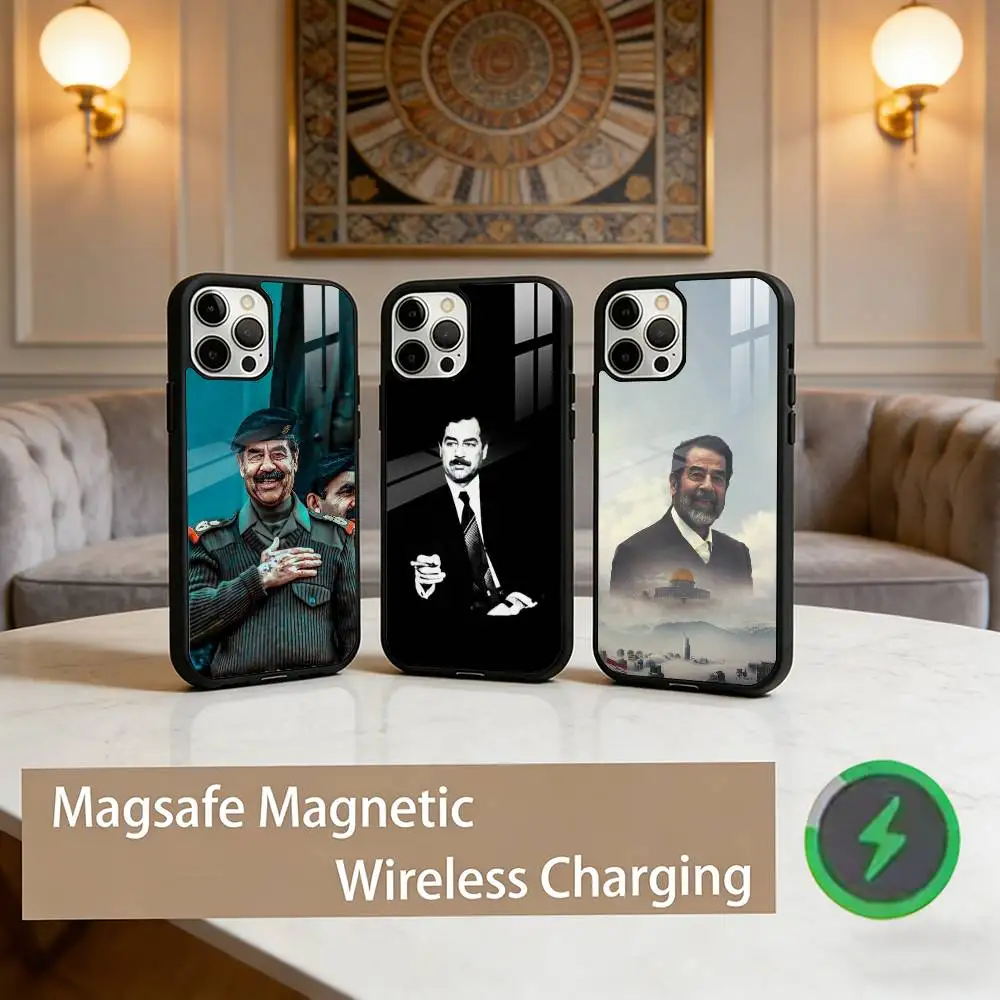 

Saddam Hussein Phone Case For iPhone17,16,15,14,13,12,11 Plus,Pro Max Magnetic For Magsafe Wireless Charging
