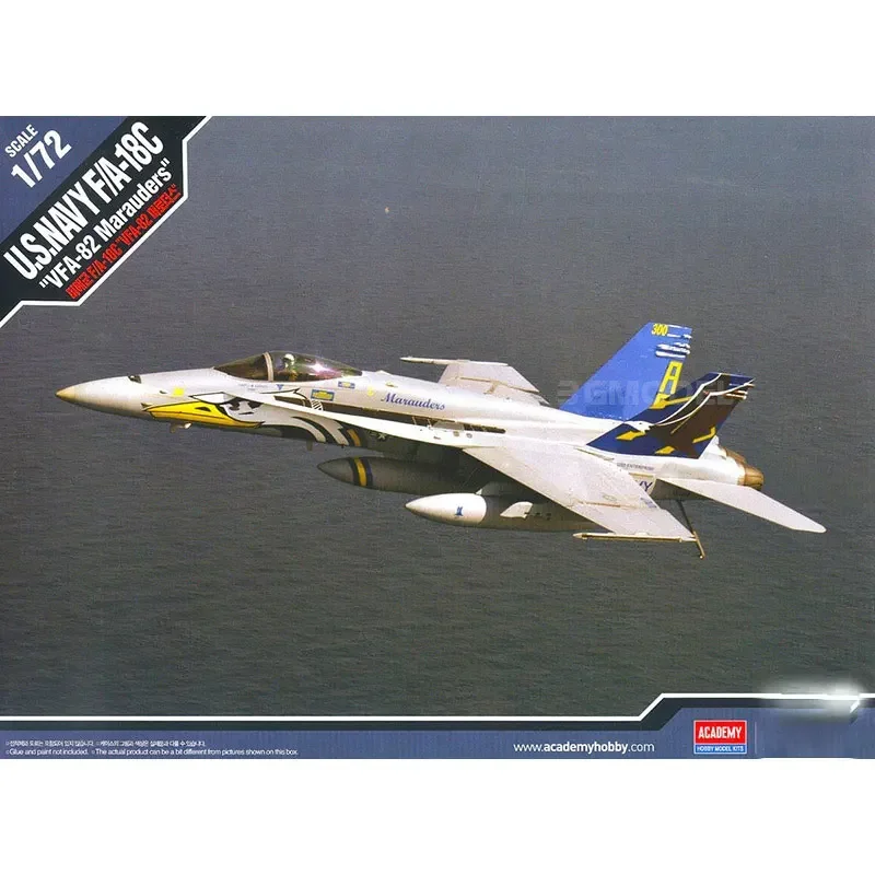 1/72 Academy Model  12534 F/A-18C American VFA82 Marauders Fighter assembly aircraft  Scale Model Kit