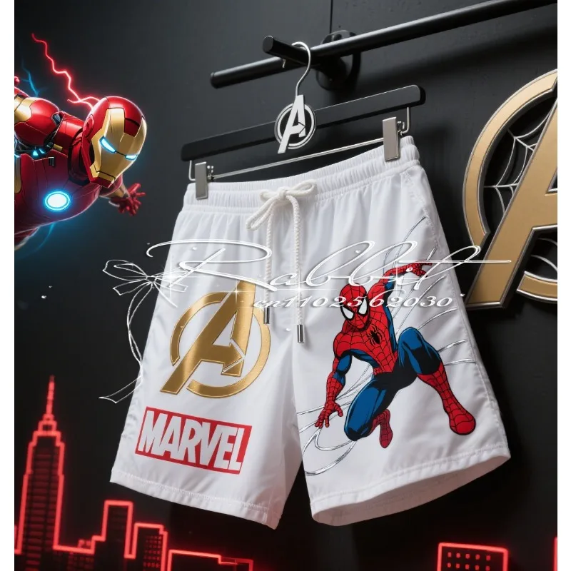 

Новинка лета 2029, популярные спортивные шорты с 3D принтом супергероя Marvel, пляжные шорты для взрослых, родителей и детей, праздничный подарок, сетка, быстросохнущая