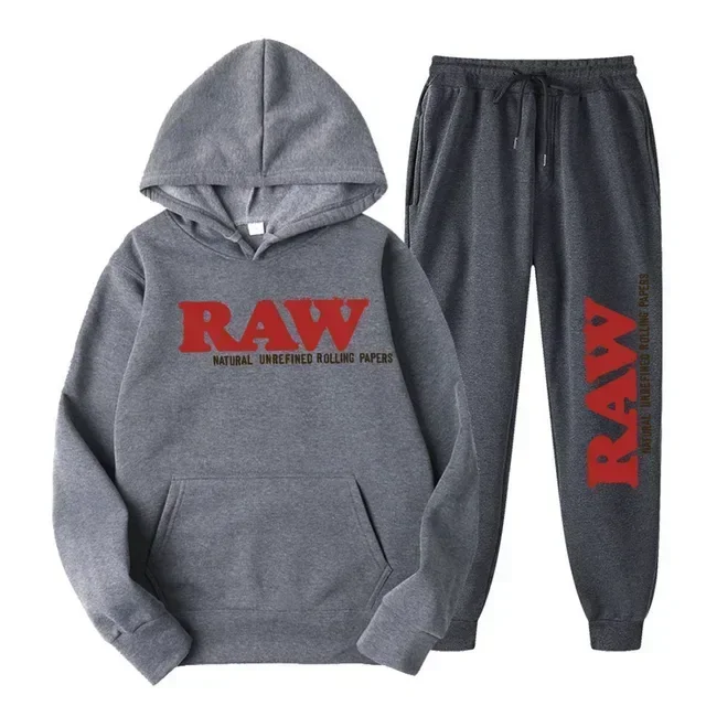 2026NEW Spring and Autumn New Men's Fashion Trendy Hoodie Casual Loose Two Piece Set Fashion Brand Printed Logo