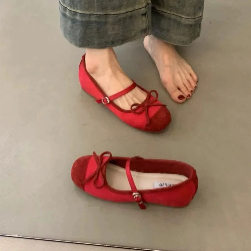 Women's Bow Toe Half Slippers Summer Non-Slip Inner Heightening Mary Jane Shoes for Women Soft Soled Breathable Sandals Slippers